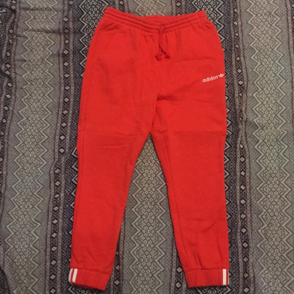 Orange Adidas Joggers